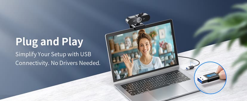 EMEET NOVA 4K Webcam for PC - Ultra 4K HD, PDAF Autofocus, Dual Omnidirectional Mics, 73° FOV, Auto Light Correction, USB-A, Privacy Cover, Ideal for High-End Business Meetings&Live Streaming
