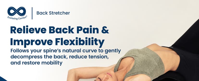 Everlasting Comfort Lumbar Support Board Back Stretcher for Lower Pain Relief - Adjustable Spine Decompression with 88 Acupressure Nodes - Back Cracking Device with Chair Strap for Posture Correction
