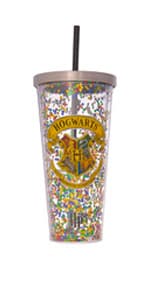 Spoontiques DC Comics Diamond Tumbler, 20oz - Textured Cup w/Staw, Double Wall Insulated, BPA Free - Batman