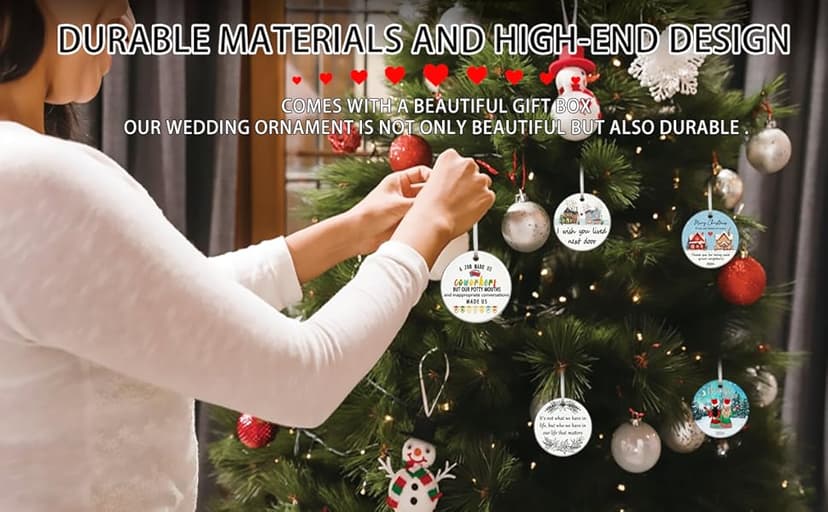 Christmas Ornaments 2025,Neighbor Gifts Merry Christmas Ornament Neighbors Gift Ideas for Neighbors Best Friends Women Boyfriend Girlfriend Xmas Tree Decor(Neighbor Ornaments)