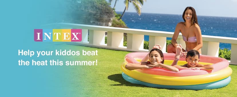 Intex Kiddie Pool - Kid's Summer Sunset Glow Design - 58" x 13"