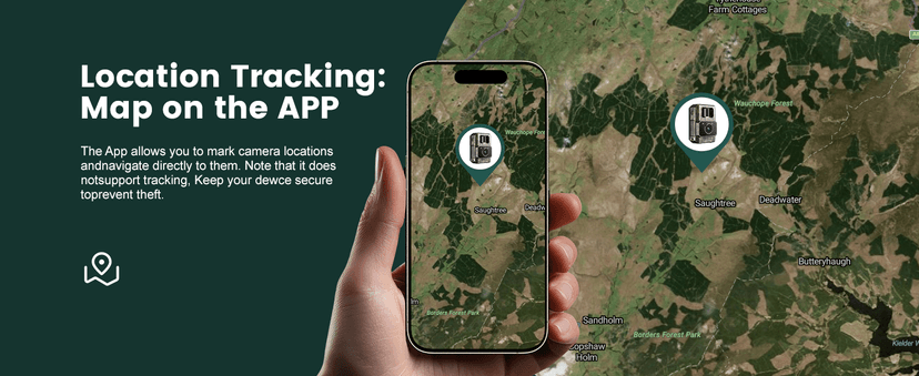 MAXDONE Solar WiFi Trail Camera Bluetooth Game Camera, 4K 64MP Wildlife Cameras 2000mAh Built-in Battery Rechargeable Power Hunting Cameras with Night Vision Trail Cam Bluetooth Wi-Fi Deer Cams