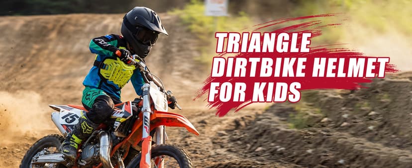 TRIANGLE Youth Kids Dirt Bike Helmet Full Face Motocross Helmet with Goggle & Gloves DOT/FMVSS-218 Approved Motorcycle Helmet
