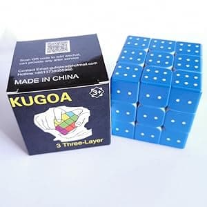 Speed Cube 3x3x3 3D Relief Effect Braille Magic Cube Puzzle,IQ Games Puzzles Special for Blind, 5.6cm
