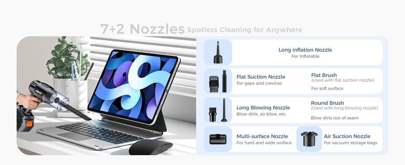 Car Vacuum Portable Cordless,35000PA High Power Suction & Blower, Cordless Handheld Vacuum Cleaner for Car, Home, Office, Pet(Stellar Black)