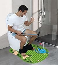 Toilet Golf, Toilet Golf Game Mini Golf - Gag Gifts for Men - Funny Dad Gifts, Funny Gifts for Men Boyfriend Brother, White Elephant Gifts for Adults