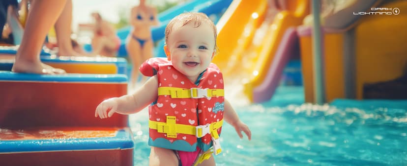 Dark Lightning USCG Approved Infant Life Jacket 0-30 lbs, Toddler Swim Vest and Baby Life Vest for 1-3 Years, 20-30 lbs, Headrest, Leg Strap and Grab Handle