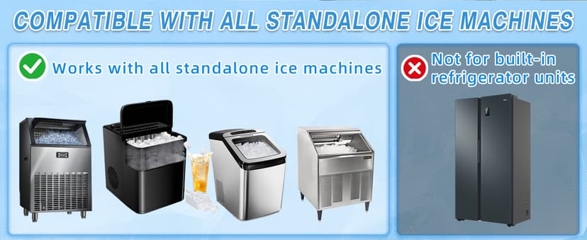 Ice Machine Cleaner Tablets Descaler (36 Pack) – Portable Ice Maker Cleaner, Nickel Safe Scale Remover Compatible with Countertop and Nugget Ice Maker, Remove limescale, Odor-Free, Crystal Clear Ice