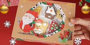 Festive Christmas Treat Boxes - 24 Pack, 8.25x6x2.75in, Brown, Rectangular, Flip Top Lids, Durable & Reusable, Perfect for Baked Goods & Gifts