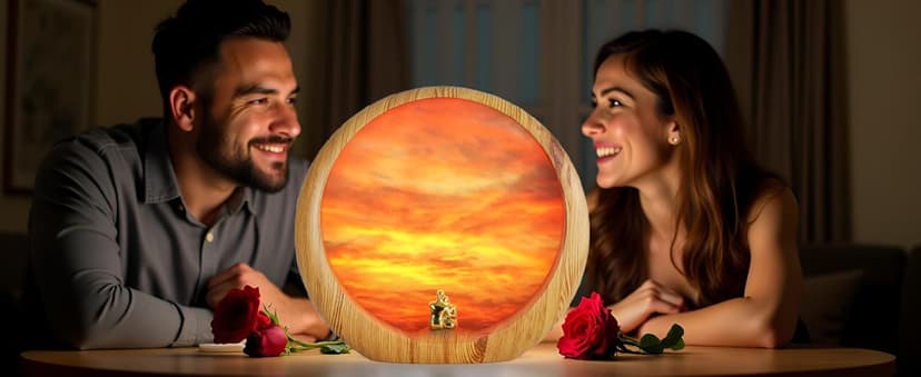mamre Sunset Lamp Anniversary Wedding Valentine’s Day Gift Ideas, Sunset Glow Light Centerpiece Table Decorations Gifts for Mom Birthday Gift, The Beautiful Sunset We Share
