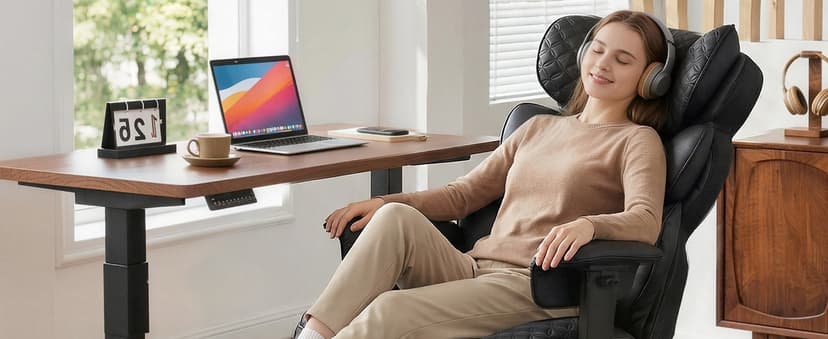 COMHOMA Big and Tall Office Chair with Upgrade Footrest, Heavy Duty Gaming Chair High Back Executive Chair with Spring Lumbar Support for Lower Back Pain Relief, 150°Reclining Adjustable Armrests