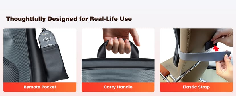 Shiatsu Back Massager with Heat : Up and Down Rolling Massage - Electric Back Massager for Pain Relief Deep Tissue - Heated Lower Back Massager for Office, Home Use