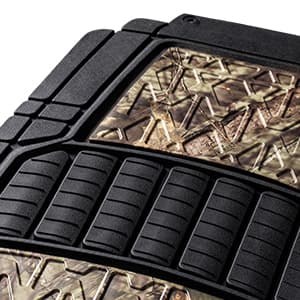 Mossy Oak Camo Trimmable Floor Mats - All Weather Protection - Trim to Fit for Car, SUV, Van, Trucks - Official Licensed Product (4 Pcs)