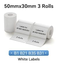 NIIMBOT B1 Label Maker Machine with Tape, 2 Inch Portable Sticker Printer for Home School & Small Business, Compatible with Phones & PC, Gray White