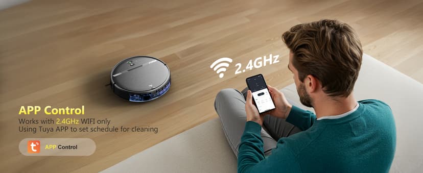 XIEBro Life Robot Vacuum and Mop Combo, Vaccum Robot 2 in 1 with WiFi/App/Voice, Schedule, Water Tank and Dustbin, Self-Charging, Slim, Ideal for Hard Floor, Pet Hair, Carpet