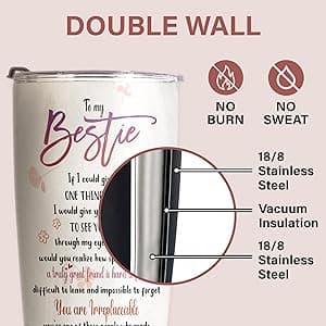 Best Friend Tumblers - You Are My Person 20oz - Perfect Gifts for Best Friends, Friendship Gifts