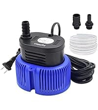 Pool Cover Pump above Ground - Submersible Water Sump Pump Swimming Water Removal Pumps, with Drainage Hose & 25 Feet Extra Long Power Cord, 850 GPH inGround, 3 Adapters