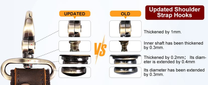 Masa Kawa Leather Briefcase for Men 15.6", 17" Laptop Computer Case Business Travel Work Messenger Cross Body Shoulder Bag