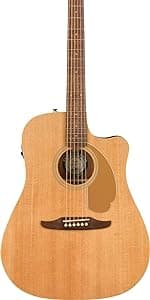 Fender FA-25CE Dreadnought Acoustic Electric Guitar, Beginner Guitar, with 2-Year Warranty, Includes Built-in Tuner and On-Board Volume and Tone Controls, Comes with Free Lessons, Natural