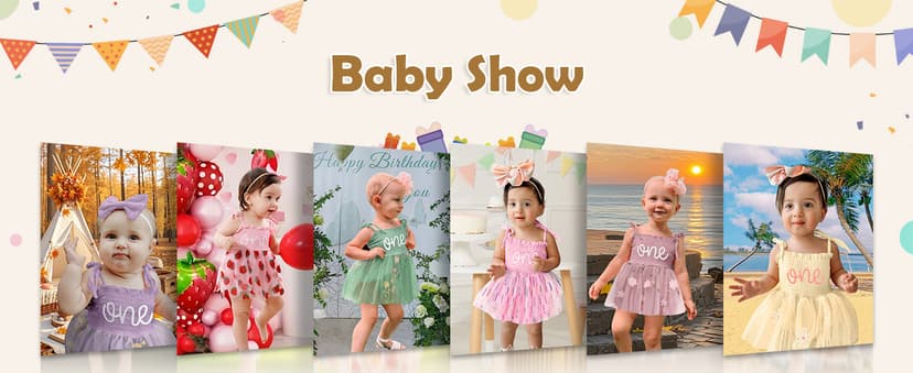 Baby Girl 1st Birthday Clothes One Year Old Tulle Romper Sleeveless Bodysuit Cake Smash Outfits
