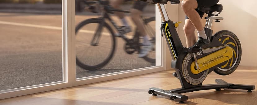 Compact Exercise Bike for Small Spaces, Quiet Rear Flywheel Stationary Bike for Home, 7-Level Lever Resistance, Soft Seat Indoor Cycling Bike for Petite to Medium Frames (<26dB)