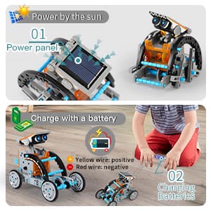 Lucky Doug Solar Power Kits Toys for Boys Ages 8-13, STEM Robot Kit Toys Gifts for Kids 8 9 10 11 12 13 Years, Educational Building Science Experiment Set Birthday for Kids Boys Girls