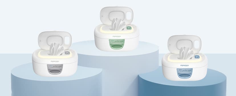 Wipe Warmer with Night Light, Fast and Even Heating, 4 Adjustable Temperature Modes, Baby Shower & Registry Must-haves, Grey Momcozy Baby Wipe Warmer, Innovative Spring Design,Large Capacity Dispenser B0FZKLFGJ1