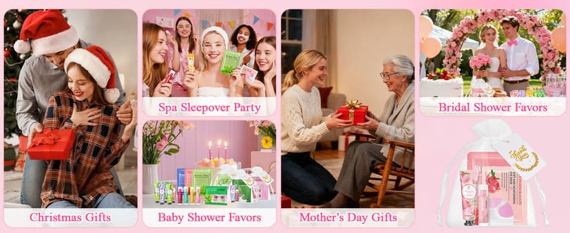 72 Pcs Bulk Gifts For Women, Bulk Facial Mask, Lip Balms, Hand Creams & Under Eye Patches, Spa Party Supplies,Party Favors For Bridal Wedding, Baby Shower,Sleepover Party, Christmas Stocking Stuffers B0FKH49Y6H