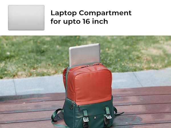 K&F CONCEPT 20L Camera Case for Photographers Large Capacity PU Leather Camera Bags with Raincover, 15.6 Inch Laptop Compartment for Camera Drone Bags