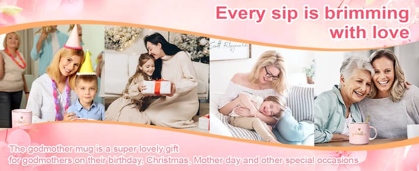 YHRJWN Godmother Proposal Gift, Will You Be My Godmother, Quieres Ser Mi Madrina, Christmas Mothers Day Birthday God Mother Gifts for Women from Godchild, Aunt Gifts, 12 Oz