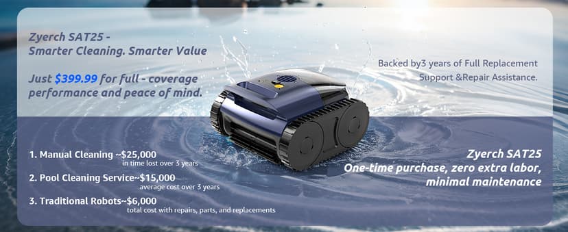 (2025 New) Cordless Robotic Pool Cleaner, Robotic Pool Vacuum for Inground Pools, Floor, Wall, Waterline and Drain Cleaning, 180 min Battery Life for Pool Up to 2150 Sq.ft
