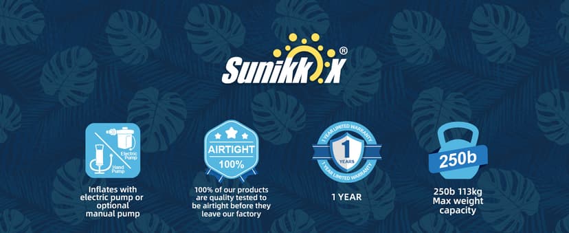 Sunikko X Pool Floats Adult 2 Packs Fabric Heavy Duty Inflatable Pool Chair Hammock, Blow Up Floaties for Adults, Hawaii Flower Floats for Pool Floating, Party Summer Toys Water Beach Lake Fun