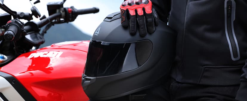 TRIANGLE Full Face Motorcycle Helmet DOT Approved, Street Bike Racing Helmet for Men Women with Tinted & Clear Visors & Carrying Bag