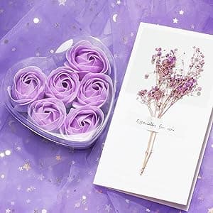 Valentines Day Birthday Gifts for Women Self Care Get Well Soon Gift Baskets, Lavender Relaxing Spa Gift Basket Care Package Flannel Blanket, Unique Gifts for Her Mom Wife Girlfriend Friends Sister