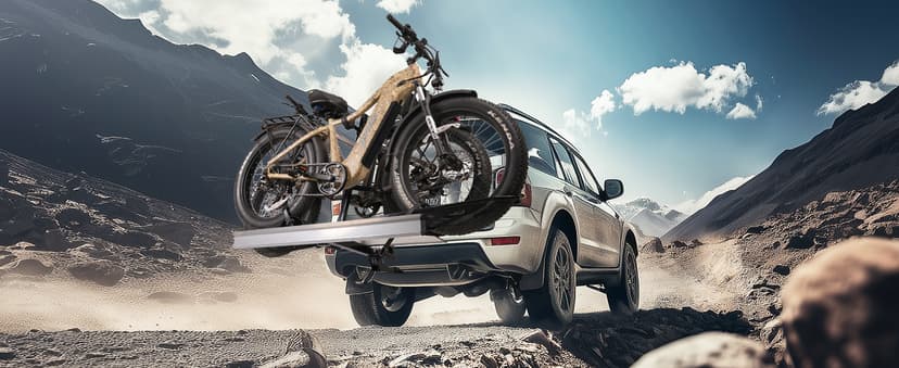 Young Hitch Mount Bike Rack with Ramp, 200 lbs. Capacity for 2 E-Bikes, Fat Tire and Standard, fits Cars, SUVs, RVs, Trailers with 2 Inch Receiver