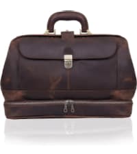 HLC Leather Toiletry Bag for Men - Best Gift for Men - Premium Genuine Leather Dopp Kit Shaving Kit Organizer Travel Kit Pouch Bag for Men - Large Size - Rustic Brown