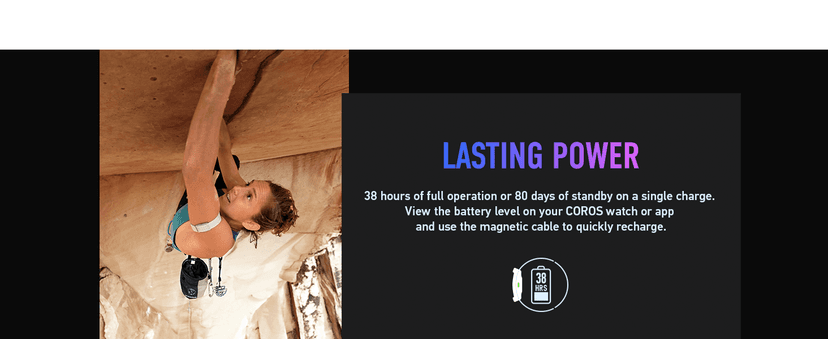 COROS Heart Rate Monitor, Comfort, Easy to wear, Auto-wear Detection, Advanced Sensor, Precise Data, Bluetooth, 38 Hours Battery Life, Connects up to 3 Devices at Once