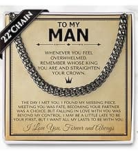 Love You This Much Promise Cuban Bracelet, Romantic Gift for Boyfriend, Appreciation Gift for Boyfriend, Cute Small Gift for Boyfriend, Thoughtful Boyfriend