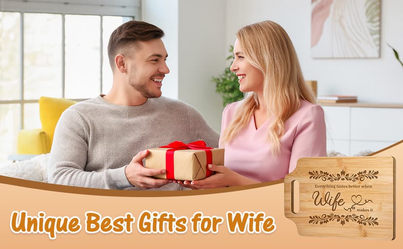 Wife Birthday Gift Ideas, " Everything Tastes Better " Engraved Cutting Board, Romantic Valentine's Day Gift to My Wife Birthday Gifts for Wife, Christmas Gift Ideas for Wife from Husband B0HBQ5XY3X