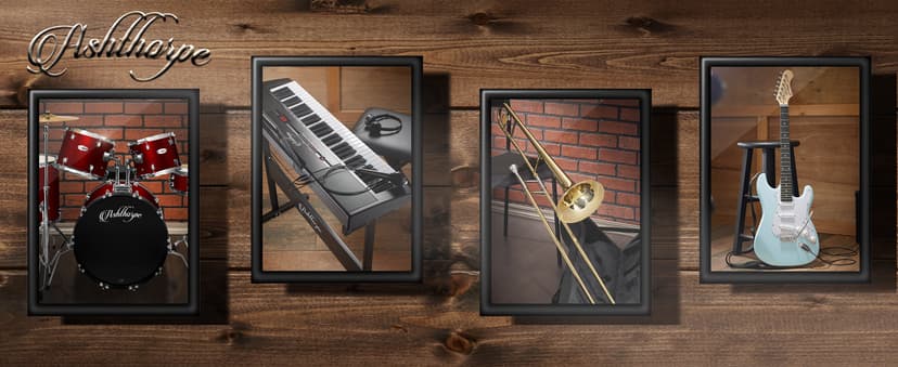 Ashthorpe 38-inch Beginner Acoustic Guitar Package (Black), Basic Starter Kit w/Gig Bag, Strings, Strap, Tuner, Pitch Pipe, Picks