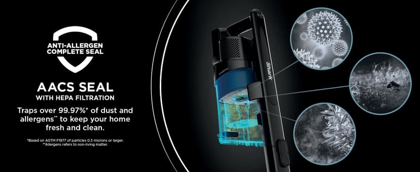 Shark PowerPro Reveal Plus Cordless Vacuum, FloorDetect & Dirt-Reveal Technology, HEPA Filter, Carpet & Hard Floor, Rechargeable, Charcoal, IZ376H