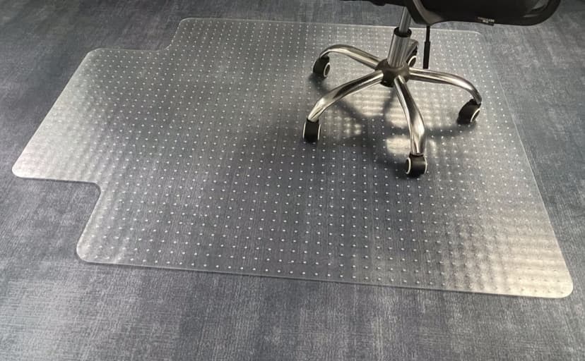 46” x 60” Office Chair Mat for Carpeted Floors – Large, Slip-Resistant, Heavy-Duty Desk Protector with Extended Lip – Easy Glide Rolling Desk Chair Mat for Work, Gaming, Home