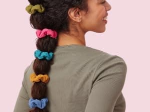 Machine-washable cotton-blend elastic hair ties for comfortable daily wear, wide assortment of colors to suit any look Scünci Hair Scrunchies, Waffle Knit Cotton, No-Damage, 36 Count B07S3KGBHL
