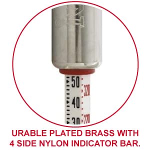 Milton S-925 Pencil Tire Pressure Gauge for Trucks, RV’s & Bicycle Tires, Single Head Chuck with Built-in Deflator Valve, Durable Plated Brass, Pressure Measured in PSI & kPa