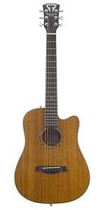 Traveler Guitar Escape Mark III Mahogany Acoustic Guitar | Portable Acoustic with Built-in Headphone Amp | Full 25.5" Scale Headless Guitar | Custom Gig Bag Included