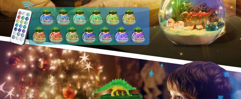 Dinosaur Toys for Kids - Dinosaurs Terrarium Kit for Kids - Birthday Gifts for Boy Ages 4 5 6 7 8-12 Year Old - DIY Dino Toys for Boys - Arts and Crafts Kit for Kid