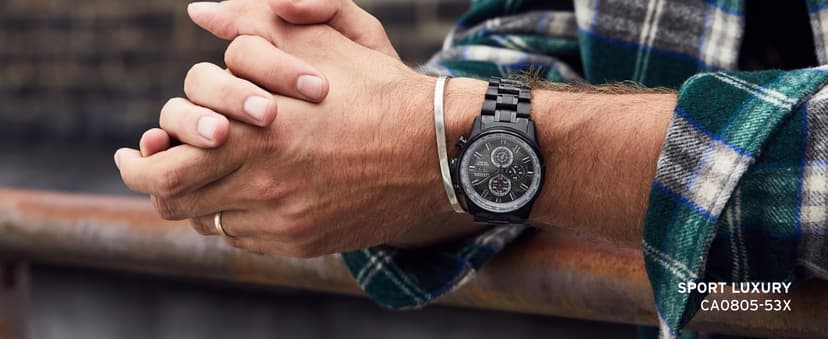 Citizen Citizen Men's Eco-Drive Sport Luxury PCAT Watch, Stainless Steel & Polyurethane Strap, Chronograph, Atomic Timekeeping