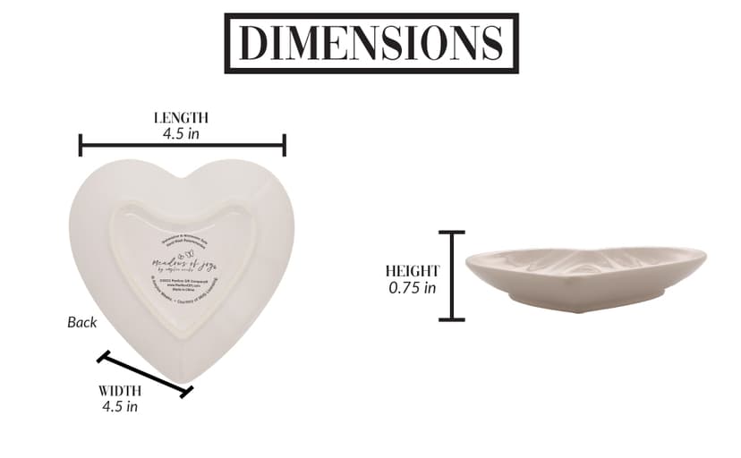 Pavilion Gift Company - Friend - Ceramic Heart-Shaped Keepsake Dish, Watercolor Floral Design, Valentines Day Gift For Girlfriend, Unique Gifts for Friend, Trinket Dish, Ring Holder, Jewelry Dish