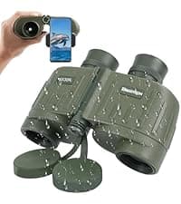 10x50 Binoculars with Dual Independent Eyepiece Adjustment, with BAK4 Prism FMC Lens Low Light Vision & Large View - Professional Binocular for Bird Watching Hunting Stargazing Sports Travel