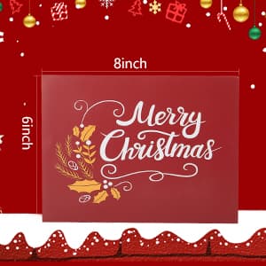 Christmas Cards Large Size, 3D Pop Up Merry Christmas Card with Light and Music, Handmade Christmas Gift Card with Envelope, Musical Greeting Card for Kids Son Daughter Husband Wife
